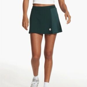 Vuori Break Point Pleated Skirt Skort Green Size S